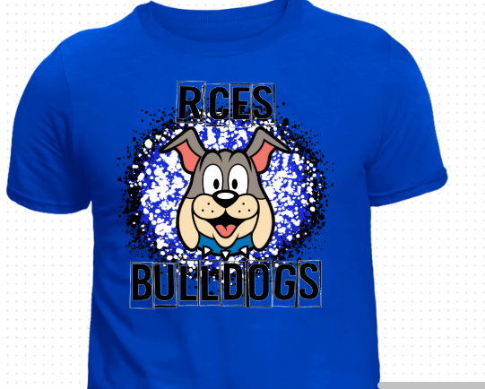 RCES Bulldogs "Champ" Paint Splatter Tee 2