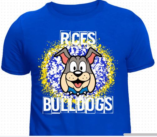 RCES Bulldogs "Champ" Paint Splatter Tee 4