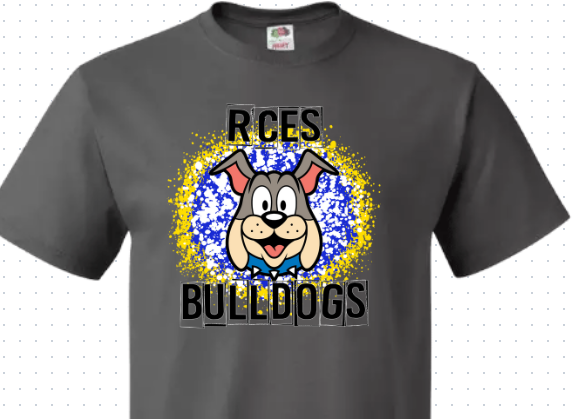 RCES Bulldogs "Champ" Paint Splatter Tee