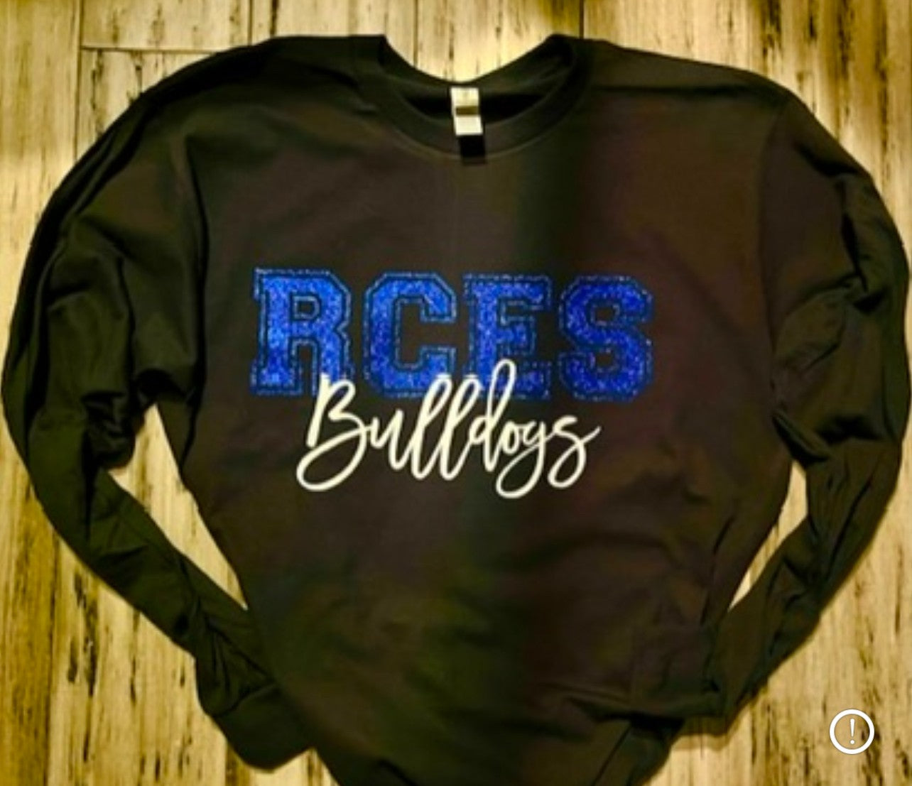 Long sleeved RCES BULLDOGS GLITTER ROYAL BLUE T'shirt