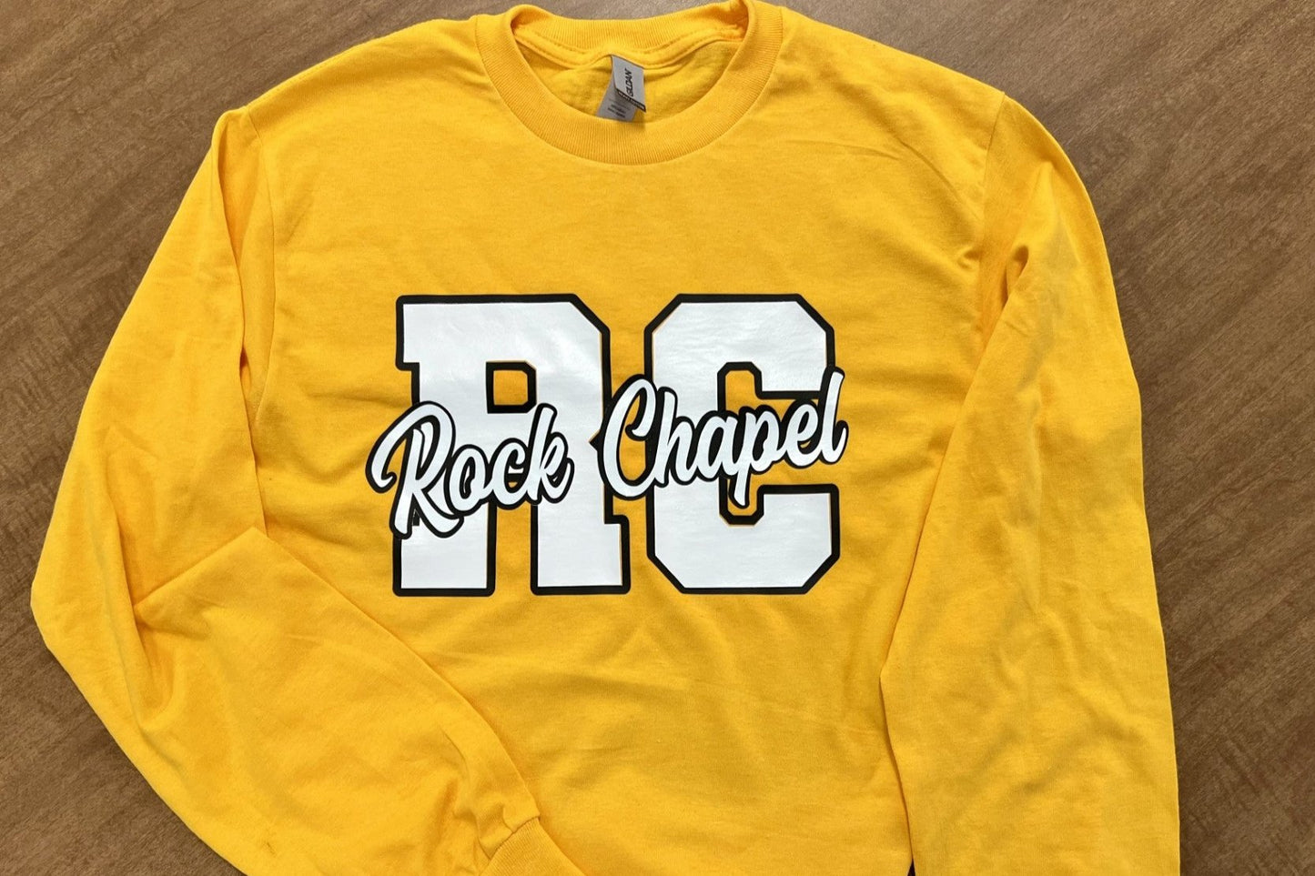 Yellow RC Rock Chapel Long-Sleeved Tshirt