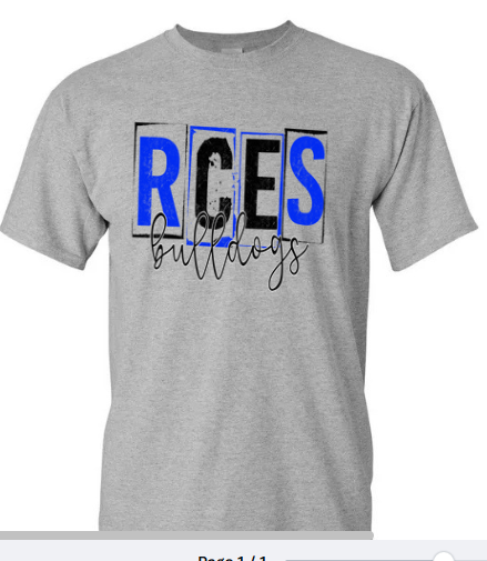 RCES Distressed Frame T Shirt