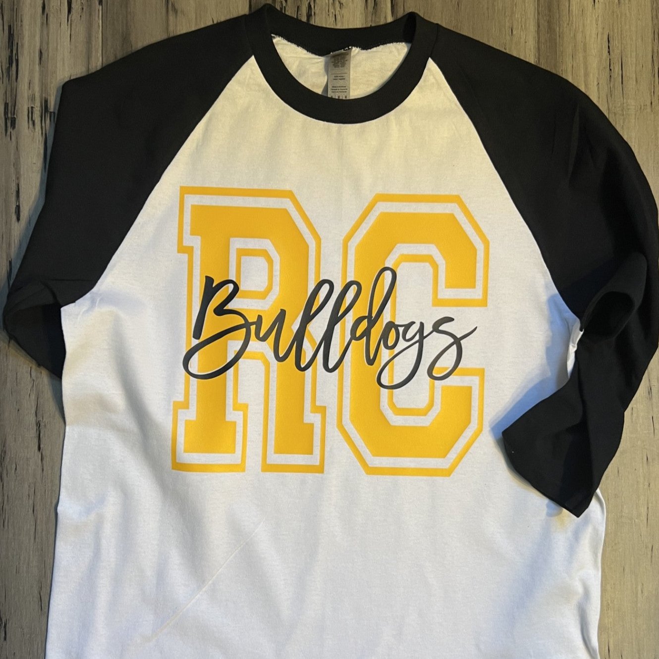 Black & Yellow Baseball RC Bulldogs T Shirt