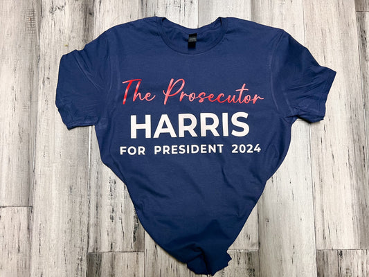 Harris "THE Prosecutor". Navy Blue T Shirt