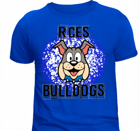 RCES Bulldogs "Champ" Paint Splatter Tee 3