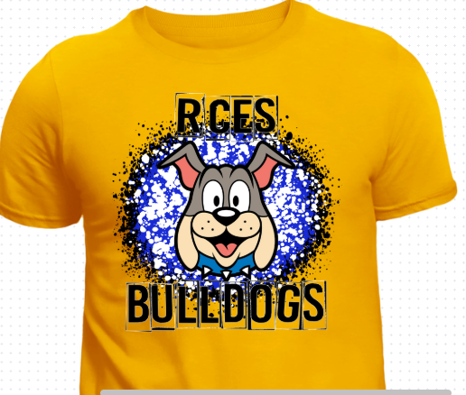RCES Bulldogs "Champ" Paint Splatter Tee 2