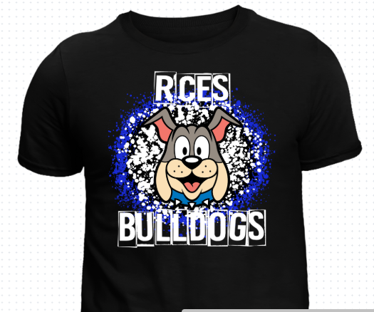 RCES Bulldogs "Champ" Paint Splatter Tee 6