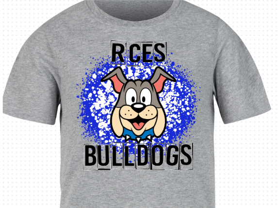 RCES Bulldogs "Champ" Paint Splatter Tee 3