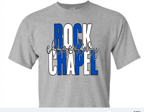 ROCK CHAPEL ELEMENTARY - DISTRESSED Royal & White