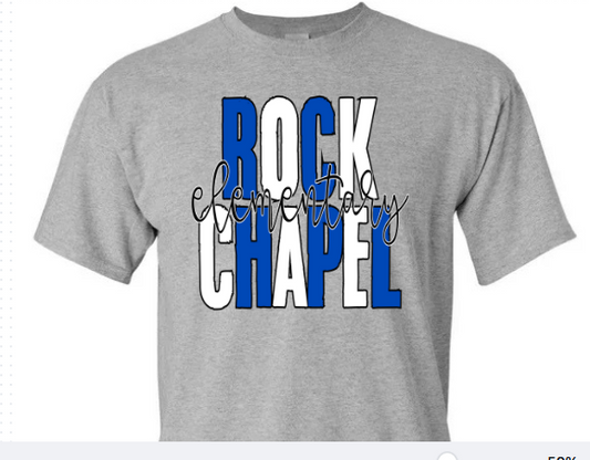 ROCK CHAPEL ELEMENTARY - DISTRESSED Royal & White