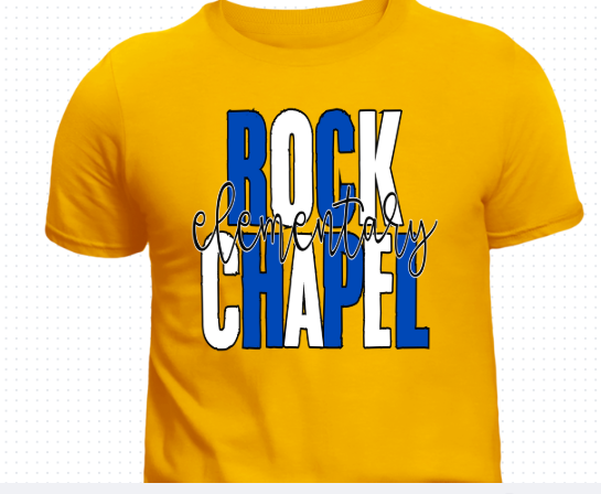 ROCK CHAPEL ELEMENTARY - DISTRESSED Royal & White