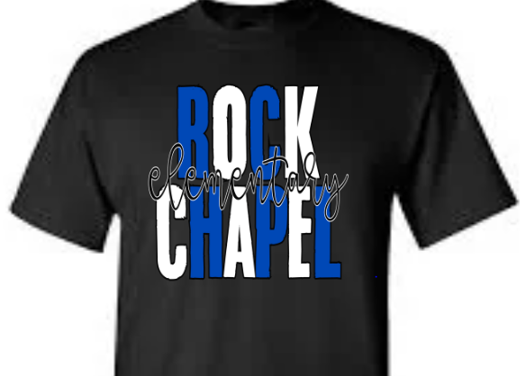 ROCK CHAPEL ELEMENTARY - DISTRESSED Royal & White