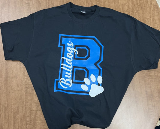 Bulldogs Collegiate "B" black tee