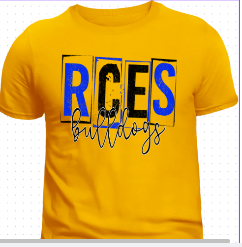 RCES Distressed Frame T Shirt